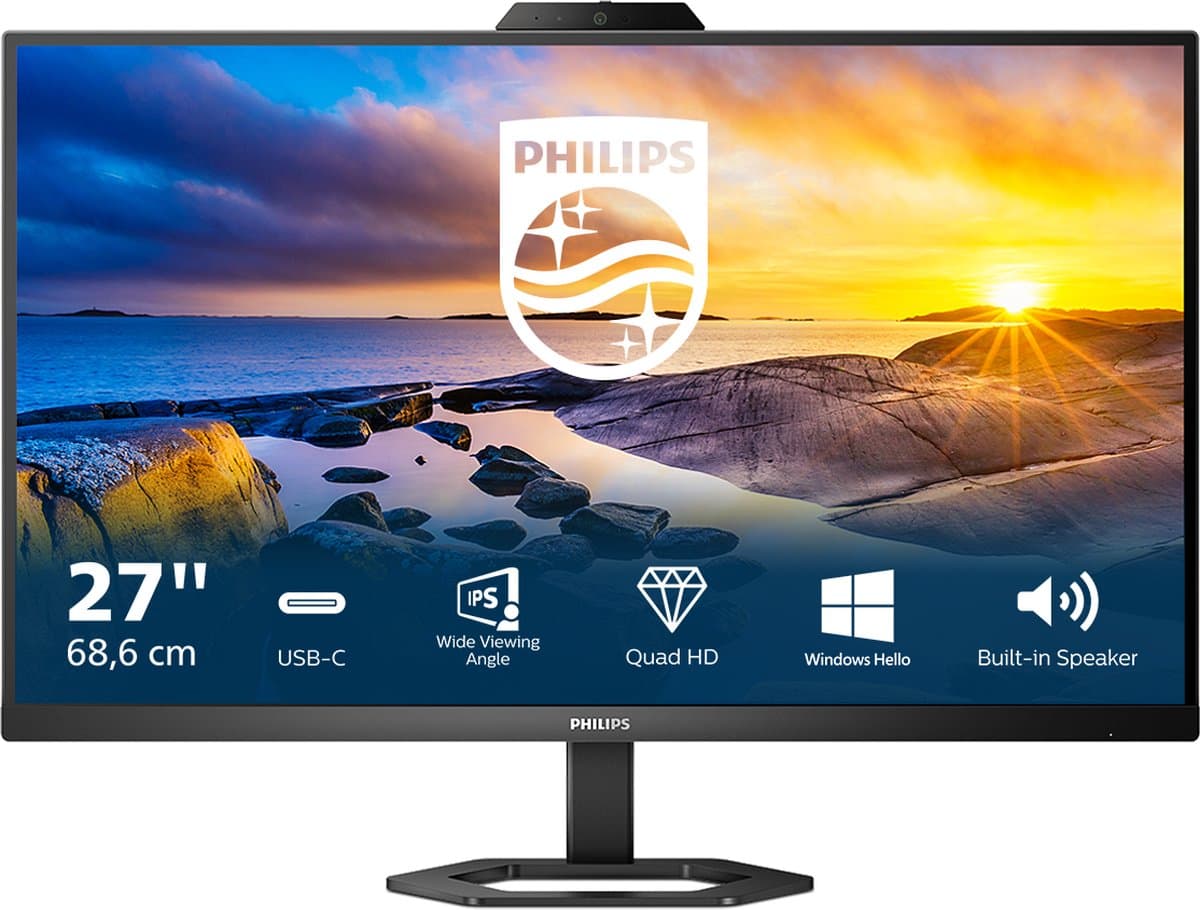 Philips 27E1N5600HE - QHD Webcam Monitor - USB-C 65w - 27 inch — afbeelding 1