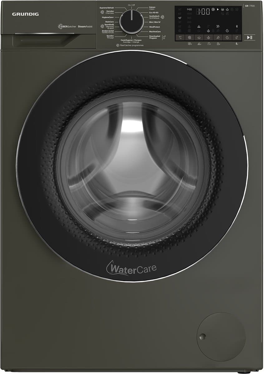 GRUNDIG GW7P5941089M WASMACHINE - ANTRACIET INHOUD: 9 KILO / 1400 TOEREN - — afbeelding 1