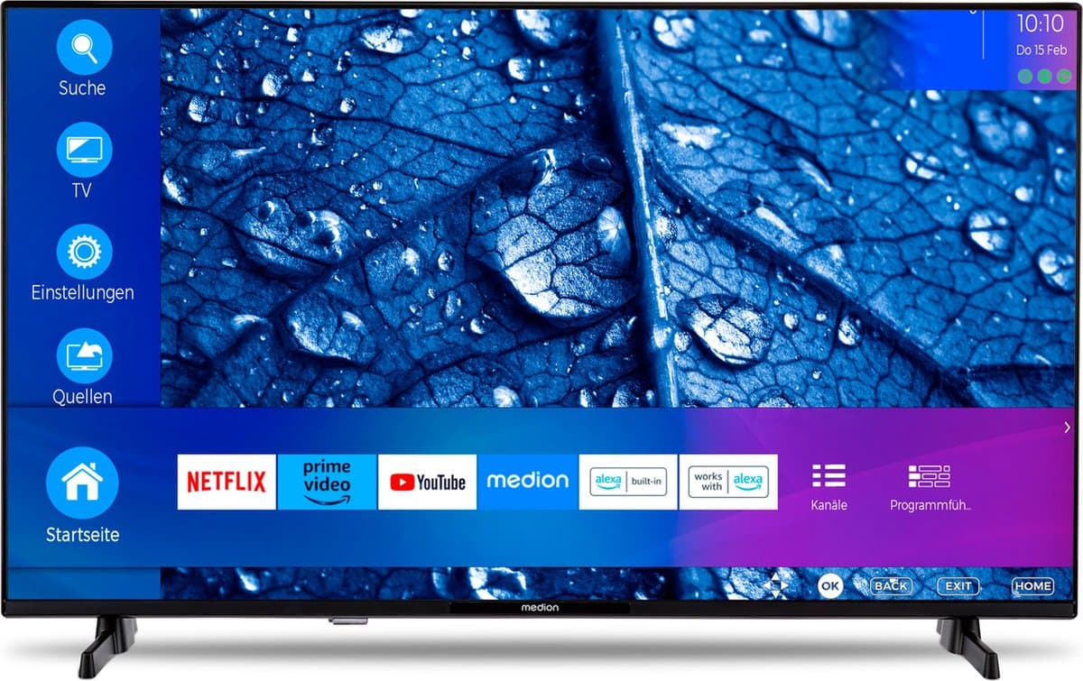 MEDION P14351 (MD 29233) 108 cm (43 inch) Full HD TV (Smart TV, HDR, Netflix, Prime Video, PVR, Bluetooth, Receiver met drie tuners) — afbeelding 1