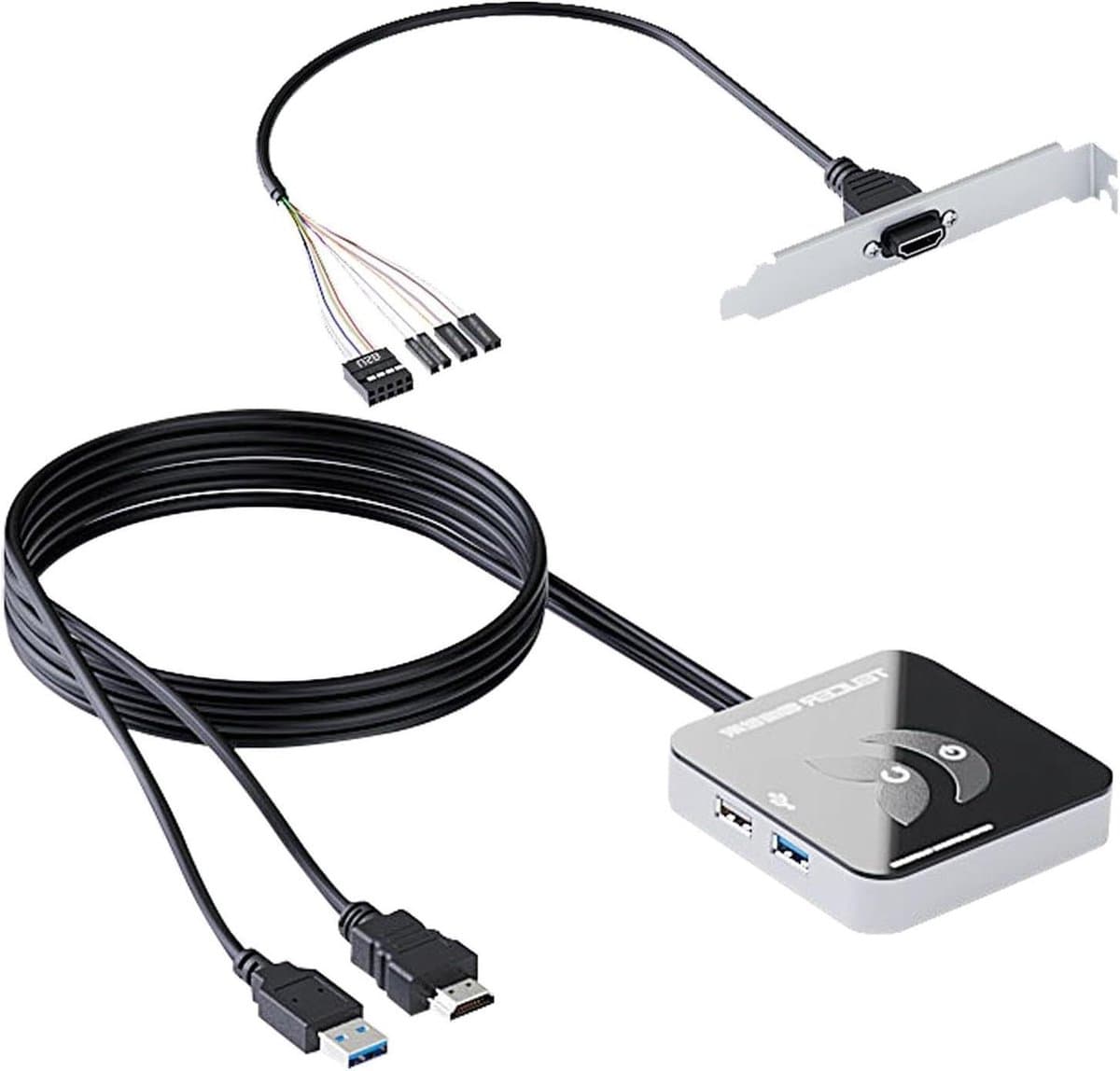 PC Power Knop - Externe Start - Computer Starten - 5Gbps Hoge Snelheid - 8x8x2 cm - Zwart — afbeelding 1