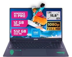 GMR - 15.6 Inch Full HD Laptop - Intel N95 - 12GB DDR5 RAM - 512GB SSD - Windows 11 Pro voor Thuis, Office en Studie notebook