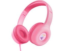 Trust Nouna - Koptelefoon voor kinderen - Bedraad - Incl. Stickers - Roze
