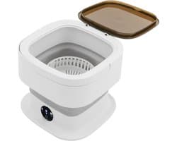REN® Camping Wasmachine - Mini Wasmachine - Wasmachines - 10L - met Centrifuge - Wit - 30cm x 30cm x 28cm
