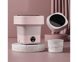 REN® Camping Wasmachine - Mini Wasmachine - Wasmachines - 12 Liter - Draagbaar en Opvouwbaar - Roze - 30cm x 77cm x 77cm