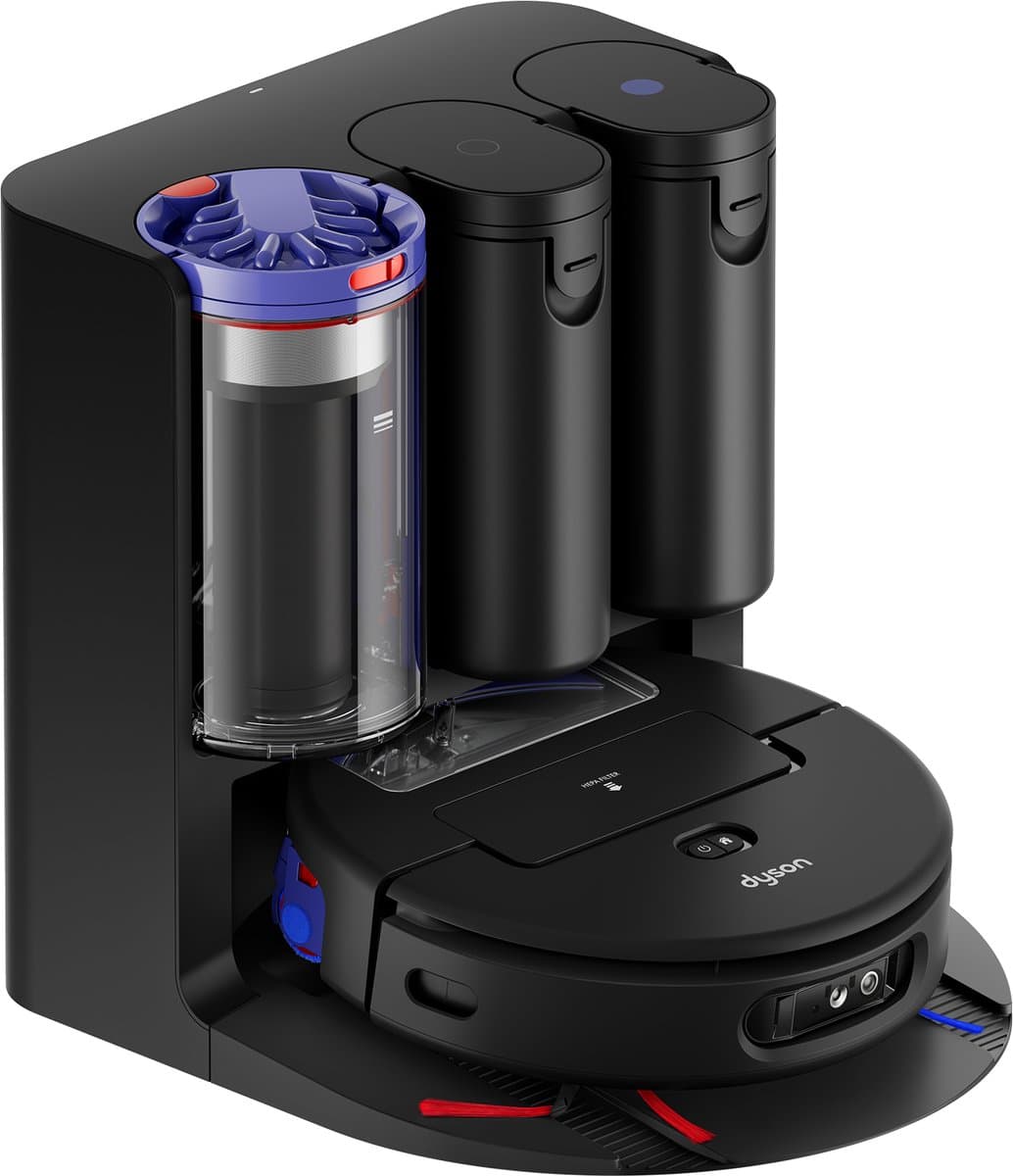 Dyson Spot+Scrub AI - Robotstofzuiger met Dweilfunctie - Dweilrobot - AI Vlekdetectie en Automatisch Leegstation - Zwart — afbeelding 1
