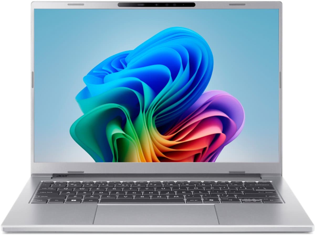 Aspire 14 AI A14-53M-72KA - CoPilot+ PC - Laptop - 14 inch OLED -Core Ultra 7 - 16GB - 512GB SSD - Verlicht toetsenbord - Zilver — afbeelding 1
