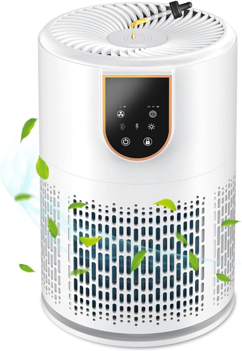 Zavira® Luchtreiniger - Filter - Lonisator - Elektrisch met snoer - Wit — afbeelding 1