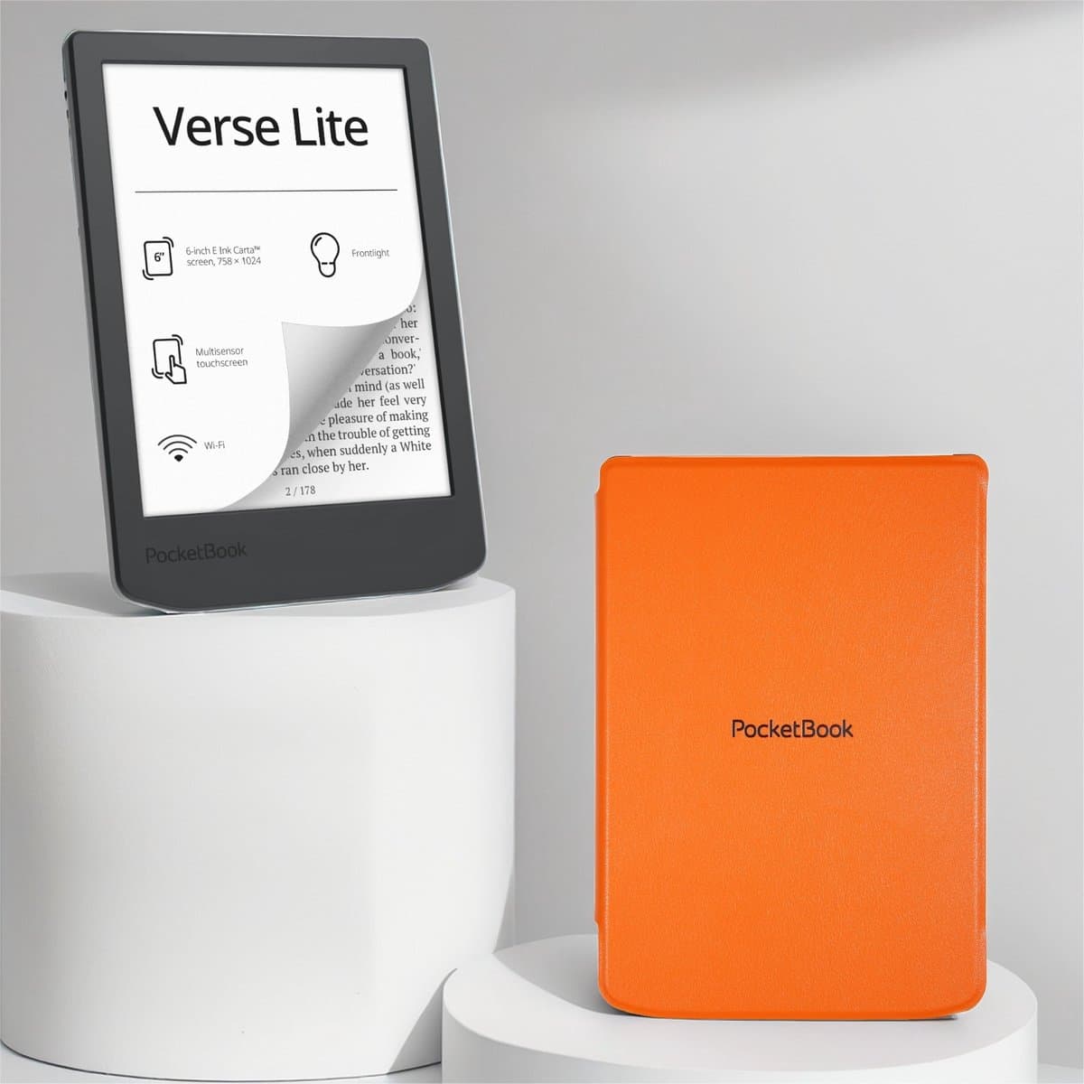 PocketBook Verse Lite + Oranje PocketBook hoesje — afbeelding 1