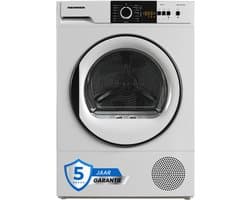 Heinner Warmtepompdroger - Warmtepompdroger - 9 KG - 15 Programma’s - LED Display - Trommelverlichting - Wit