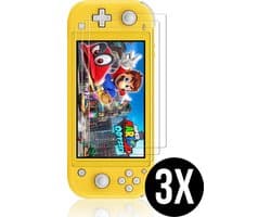 Podec - 3x Screenprotector geschikt voor Nintendo Switch Lite - Tempered Glass Screen Cover