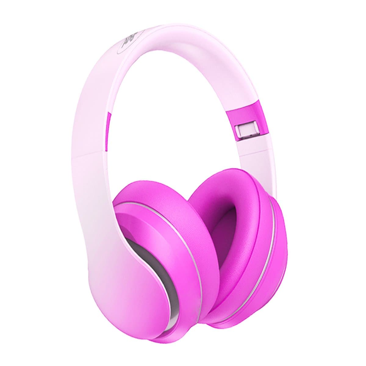 AngelTech Over Ear Kinderkoptelefoon – Hoofdtelefoon kinderen - Volume Begrensd – Draadloos – 20 Uur Speeltijd- Kinder Koptelefoon – Inclusief Audiodraad - Met Microfoon – Noise Cancelling – Roze of Blauw — afbeelding 1