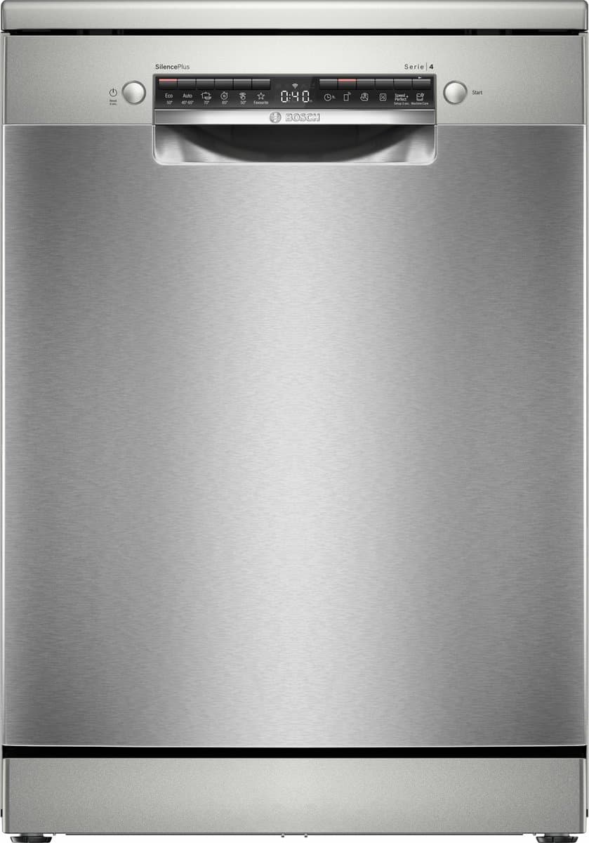 Bosch SMS4EMI06E- Serie 4 - Vrijstaande vaatwasser - 60 cm - RVS - Energielabel B - Home Connect — afbeelding 1