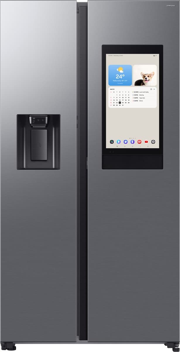 Samsung Family Hub™ RS90F66BETEF - 9-serie - Amerikaanse koelkast - Wifi - Mat inox — afbeelding 1