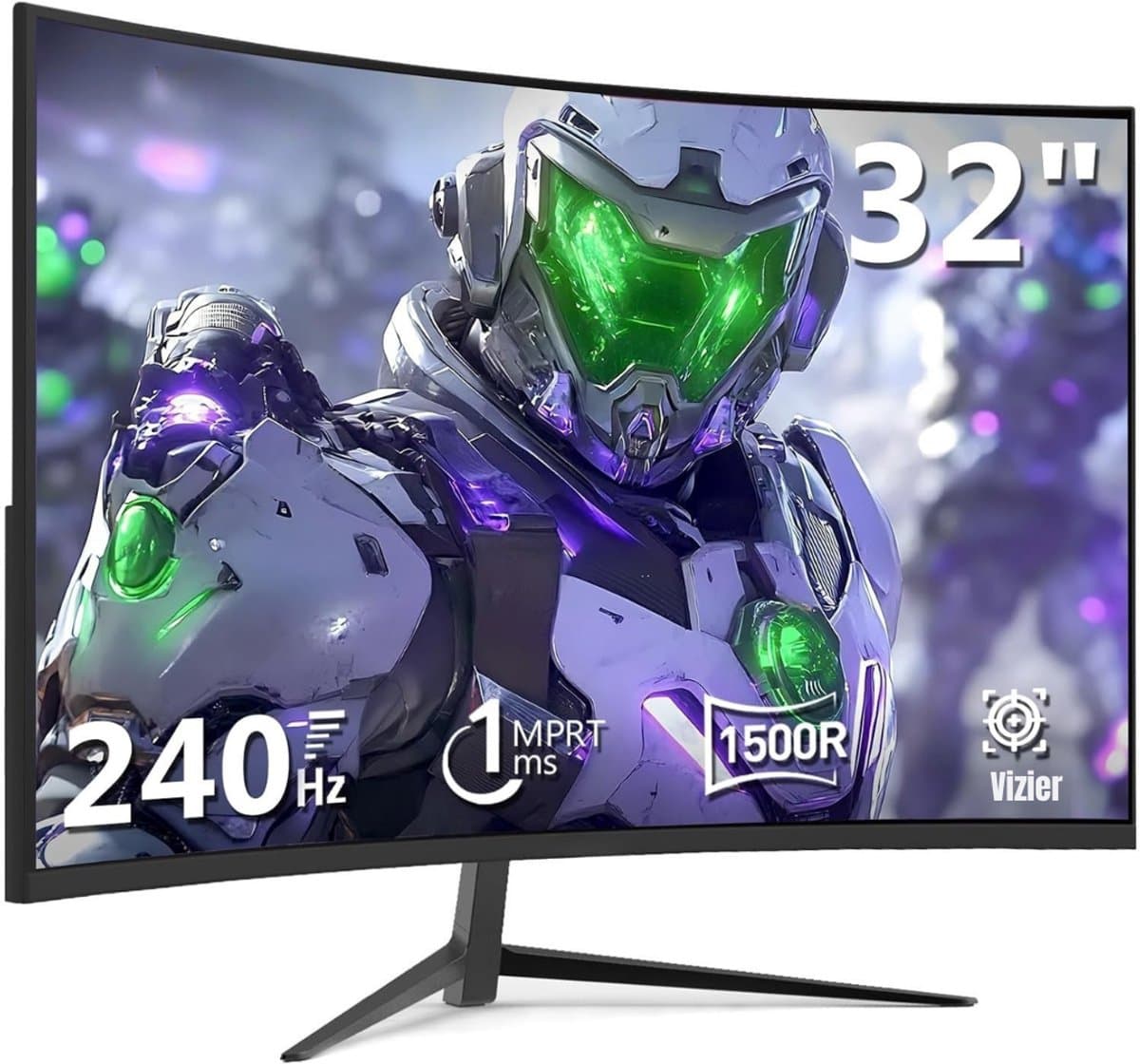 Quvo® Gaming Monitor 240hz - Gaming Monitor - Zwart - 18xm x 72cm x 59cm ; 5.5 kg — afbeelding 1