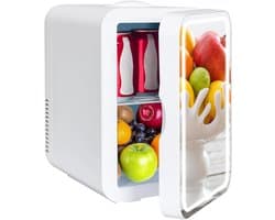Zyrex® Skincare Fridge - Mini Koelkast 8 Liter – Met Spiegel en Verlichting - Mini Fridge - Wit - 20cm x 26cm x 30cm