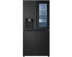 Lg GMG861EPAE - Amerikaanse Koelkast - 179cm hoog - zwart- Instaview glazen deur - 4 deurs