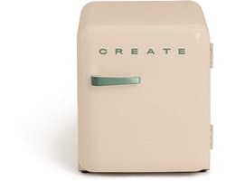 CREATE - Koelkast in retrostijl - Zand - Handvat Sage - FRIDGE RETRO 48L
