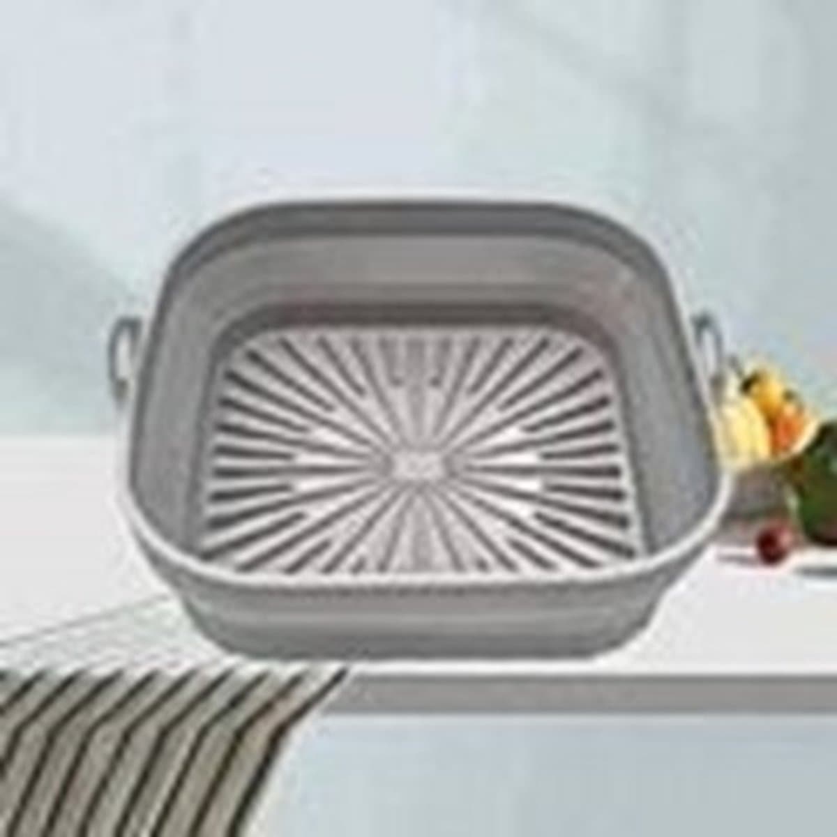 XL Airfryer siliconen vierkant mandje– Heteluchtfriteuse siliconen bakvormen - Airfryer accesoires – Heteluchtfriteuse siliconen bakvormen – Airfryer accessoires — afbeelding 1