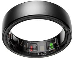 NOLATR Smart Ring NEX – Slimme Ring met Stappenteller, Slaaptracker & Hartslagmeter – Zonder Abonnement – Zwart – Maat 8
