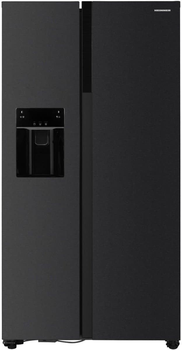 Heinner HSBS-HM513NFIMDXE++ Amerikaanse Side-by-Side Koelkast – 513 L – No Frost – Water- en ijsdispenser – ECO-functie – Inox Antraciet – 5 Jaar Garantie — afbeelding 1