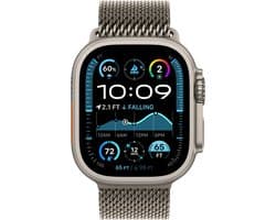 Apple Watch Ultra 2 GPS + Cellular 49mm Natural Titanium Case with Natural Titanium Milanese Loop - S