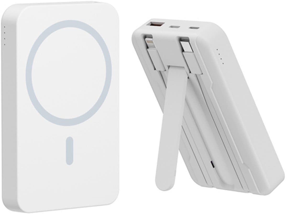 LuminexPro Super Mini Powerbank 10000mAh – 22.5W Snellaadfunctie – Bekabeld & Draadloos Opladen – Compact & Lichtgewicht – Voor iPhone, Samsung, Huawei en Meer — afbeelding 1