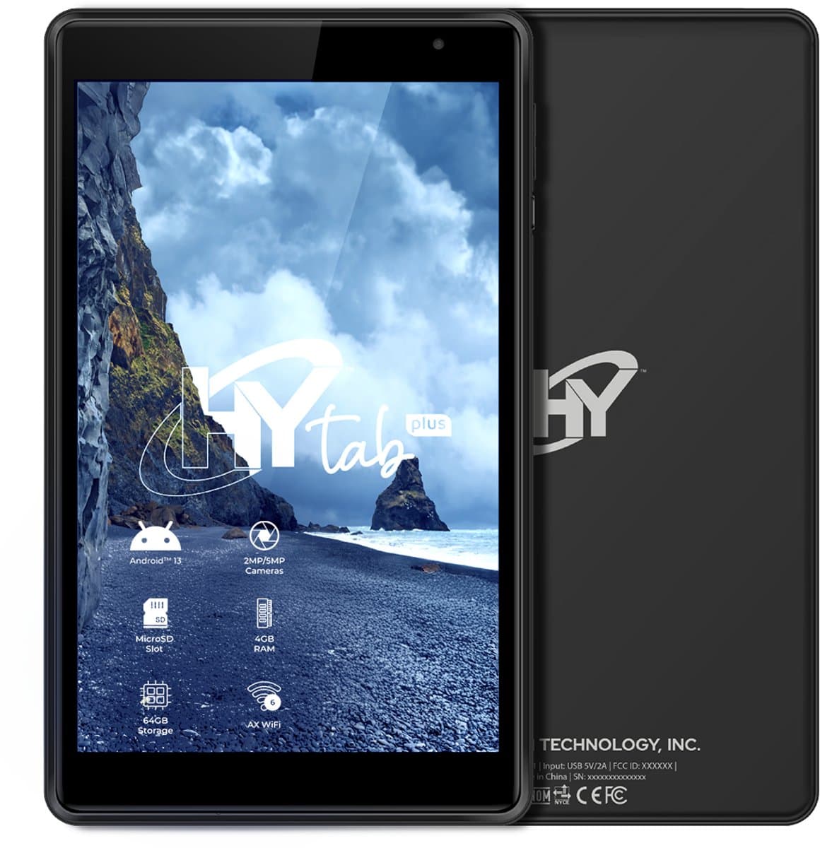 Hyundai HYTab Plus 8WB3 64 GB 20,3 cm (8") 4 GB Android 13 Zwart — afbeelding 1
