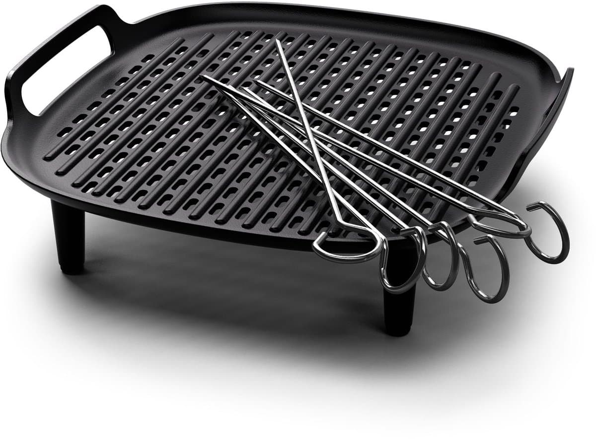 Philips Grill Set Airfryer Accessoire - HD9959/00 - Geschikt voor Philips - Grillplaat met 6 spiesen — afbeelding 1