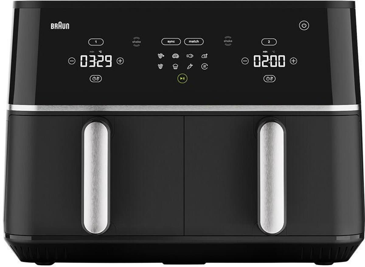 Braun TwinCook 5 TD5030IBK - Dubbele Airfryer - 10 L - 2x5L Vaatwasbestendige Lades - 2400 W — afbeelding 1