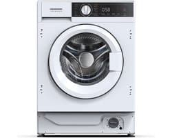 Heinner HWM-BI814IVA+++ Inbouw Wasmachine 8 kg – Stoomfunctie – Digitaal Display – 1400 tpm – Energieklasse A – Inverter – Trommelreinigingsprogramma – Wit – 5 Jaar Garantie