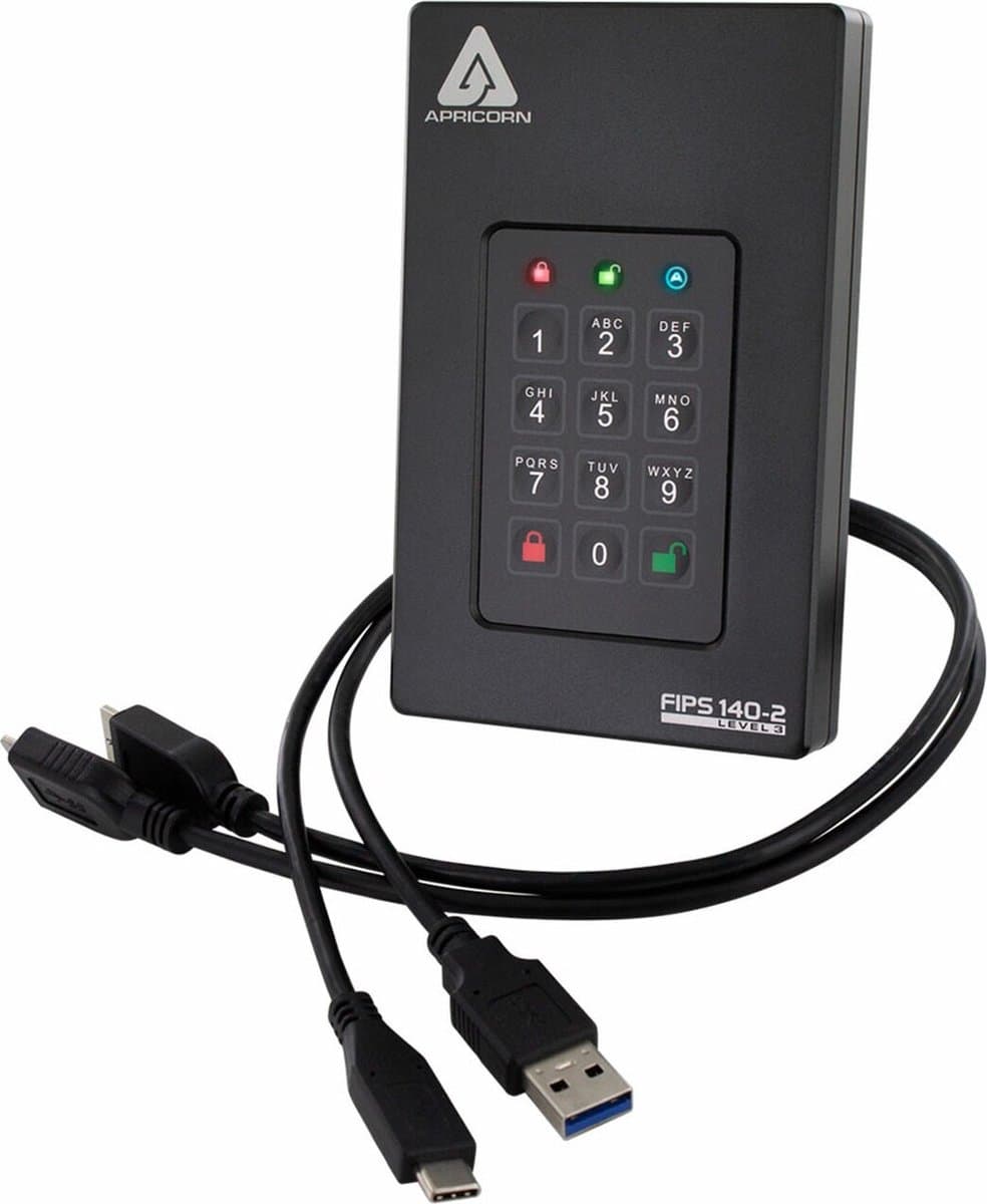 Apricorn Aegis Fortress FIPS Level 3 - Externe HDD - 500GB — afbeelding 1