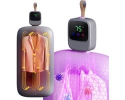 Caryota Mini Condensdroger - Reisdroger Voor Studenten & Kamperen - Antibacterieel - Tot 2.5 kg - Compacte Wasdroogcombinatie 450W - Kamer Verwarming