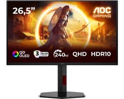 AOC G4 Q27G4ZDR - QHD OLED Gaming Monitor - 240hz - HDMI 2.1 - USB-Hub - Ergonomisch Design - 27 inch