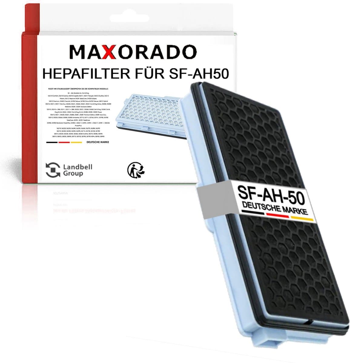 Maxorado 2 stuks Hepa actief koolfilter - filter geschikt voor Miele S5, S8, C2, C3, SF-AH-50, SF-HA-50 - Compleet C2, Compleet C3, Compact C1, Compact C2 — afbeelding 1