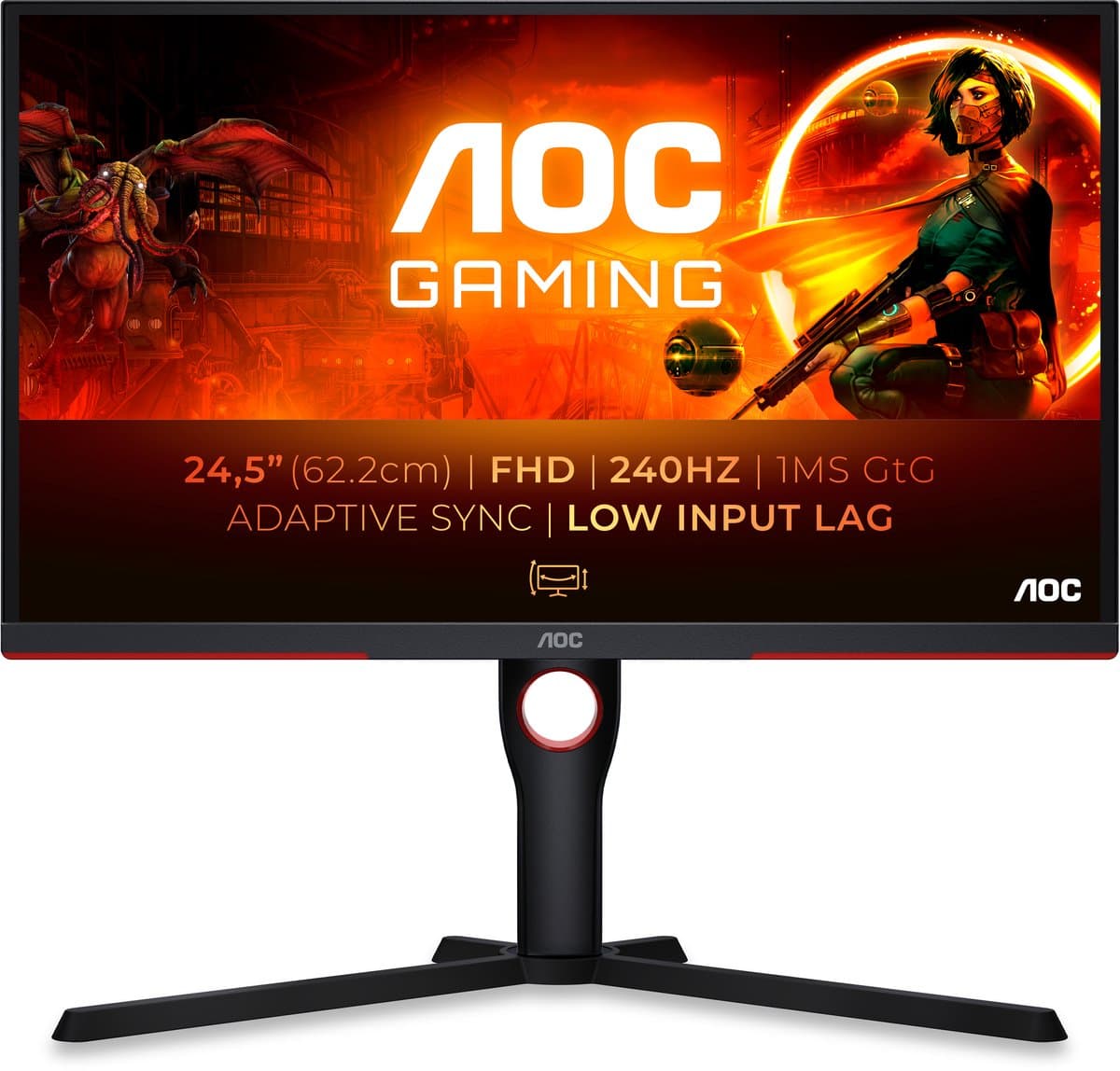 AOC 25G3ZM - Full HD Gaming Monitor - 240hz - Verstelbaar - 25 Inch — afbeelding 1