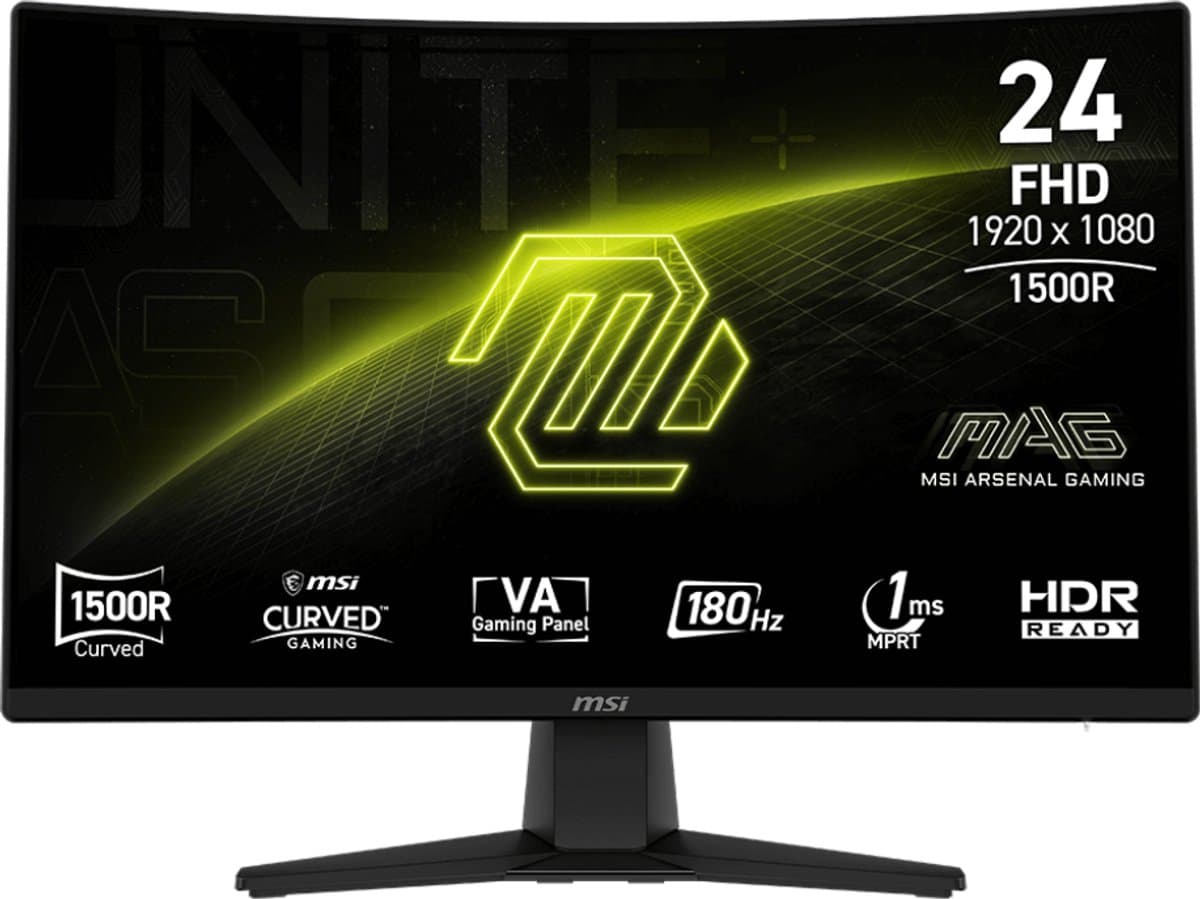MSI MAG 242C - Full HD Curved Gaming Monitor - 180hz - 24 inch — afbeelding 1