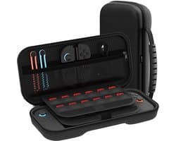 Case Geschikt voor Nintendo Switch 2 - Met opbergvak voor 12 games - Hoesje Geschikt voor Switch 2 - Waterdicht en schokbestendig - Zwart