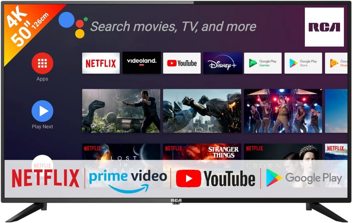 50 Inch 4K HDR Android Smart TV met Google Assistant en Ingebouwde Chromecast — afbeelding 1