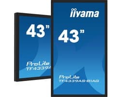 iiyama TF4339AS-B1AG computer monitor 108 cm (42.5") 3840 x 2160 Pixels 4K Ultra HD LED Touchscreen Zwart