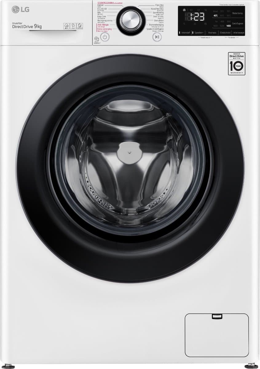 LG GC3V409N5 - 9 kg Wasmachine met Slimme AI DD™ motor - Hygiënisch wassen met stoom - Beste zorg met 6 Motion — afbeelding 1