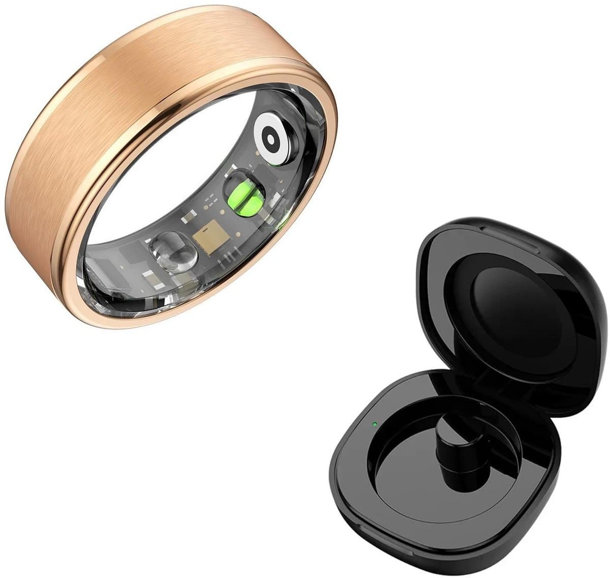 DrPhone RingSense V3 – Smart Ring - Europese ringmaat 59 - 5ATM Waterdicht – Slaapmonitor – Hartslagmeter - SpO2 + Case - Rose Goud Kleurig — afbeelding 1