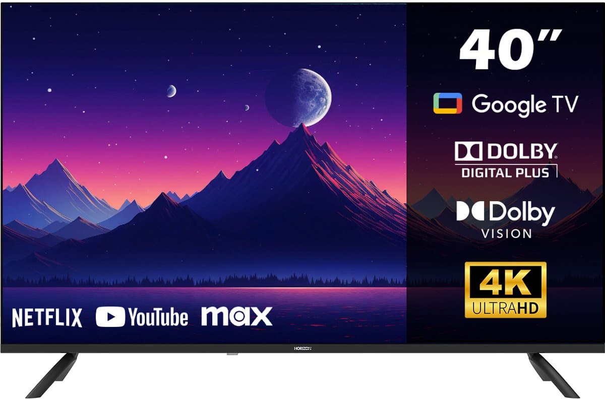 Horizon Smart TV 43 inch - 4K ULTRA HD LED Televisie - XT Line - Google TV WiFi - Voice Assistant - Frameless Slim Design — afbeelding 1