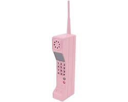 Store_8 - Vintage Retro Brick Mobiele Telefoon - Opblaasbare Telefoon Ornament - Lichtgewicht en Draagbaar - Roze - Decoratie voor Thuis - Retro Stijl