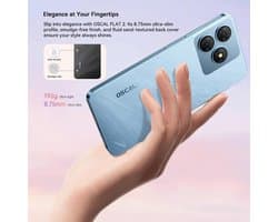 Dunne Smartphone - Mobiele Telefoon - Dagelijks Gebruik - 2TB Uitbreidbaar Geheugen - 656 inch Scherm - Gletsjer Blauw