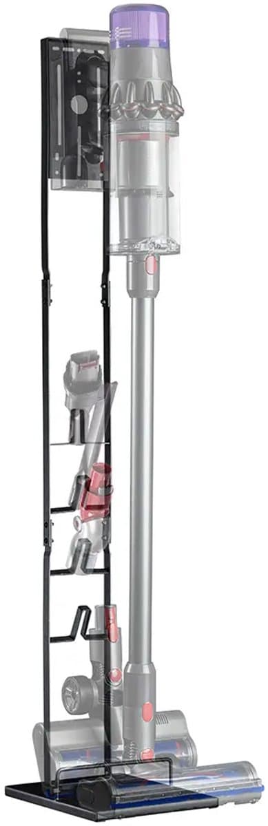 SQOON® Stofzuigerstandaard - Universeel -Geschikt voor o.a. Dyson V7, V8, V10, V11, V12, V15, V16 - Ook geschikt voor andere merken zoals AEG, Rowenta X-FORCE, Bosch, - Inclusief accessoires houders — afbeelding 1