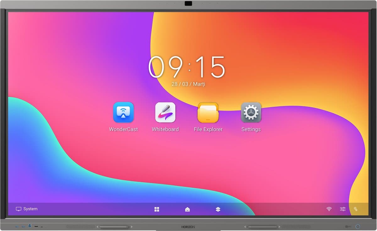 Horizon 75 inch Interactief Display 4K ULTRA HD - Touchscreen, Interactief Whiteboard, Slimme Functies en Geavanceerde Connectiviteit voor Televisie, Webcam functie — afbeelding 1
