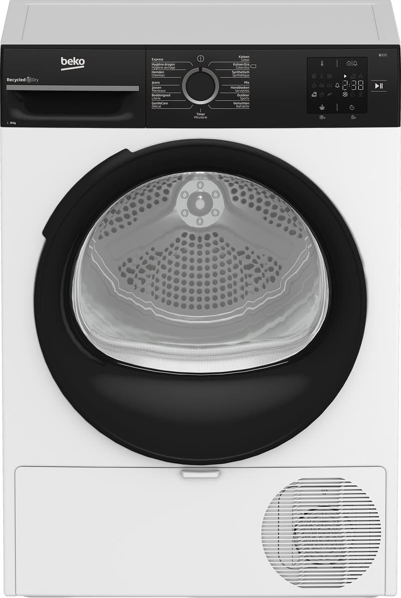 Beko BM3T3823BNL Wasdroger - warmtepompdroger - 8 kg - Energielabel — afbeelding 1