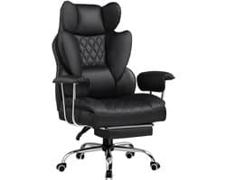 GTPLAYER - Ergonomische Gamingstoel - Met Voetensteun en Verstelbare Rug - Zwart