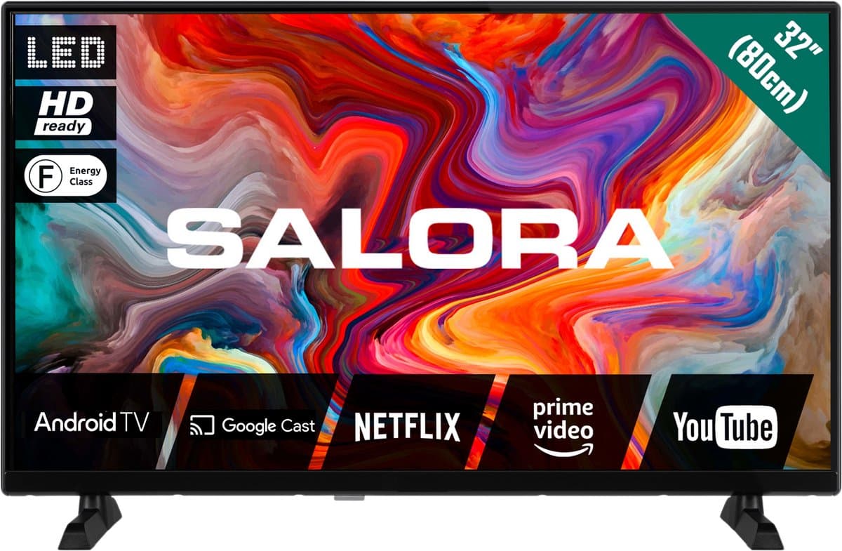Salora SMART32TV - Smart tv 32 inch - Smart TV - Televisie - HD Ready - 32 inch smart tv - 2025 model — afbeelding 1