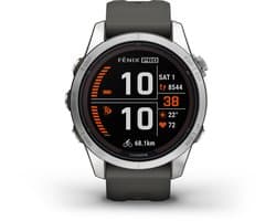 Garmin Fenix 7s Pro Solar - Smartwatch - Sporthorloge - Zon oplaadbaar - Tot wel 14 dagen Batterij - 42mm - Zilverkleurig